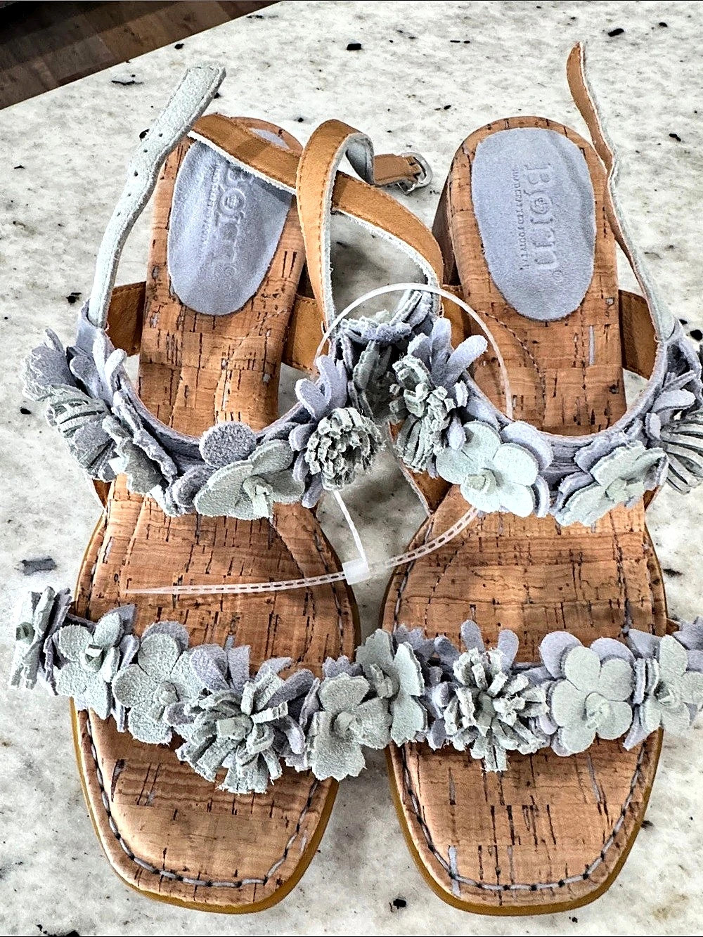 Børn Khel24 Børn Floral Strap Leather Sandals US 7M